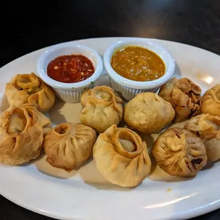 Veggie momo - after trying them fried, I think I actually prefer them steamed