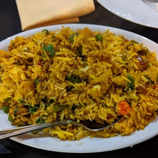 Veggie biriyani - as tasty and greasy as one should expect.  :D