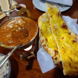 Garlic naan and Kashmiri kofta