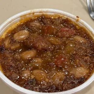 Baked beans. Homemade and off the chart.