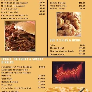 Menu for June 10th thru June 13th