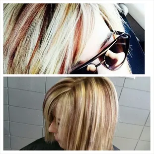 Added some fun red to her color!