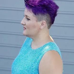 Undercut pixie in Velvet purple!