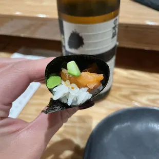 Salmon Hand Rolls