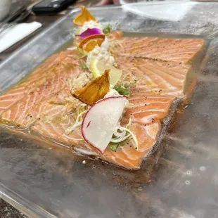 Yuzu Marinated Salmon Sashimi