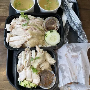 Classic (Khao Man Gai), Little Cluck Classic and Fried Chicken Skins.