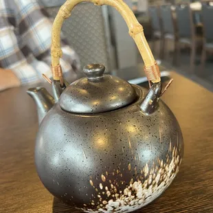Cute tea pot, great green tea!