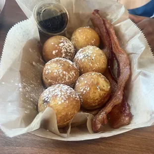 Katalina's Pancake Balls with Nutella and bacon