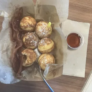 Pancake Balls and Spicy and Sweet Bacon