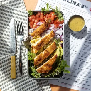 Katalina&apos;s Stoplight Salata with Southern Fried Gerber Chicken Breast