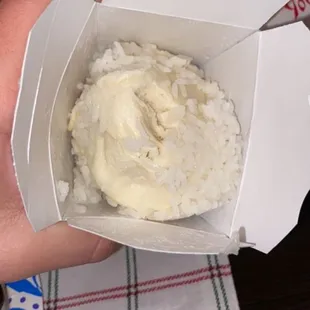 Supposedly white rice.
