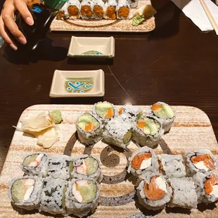 3 rolls lunch special (Boston, Alaskan, Philly rolls)