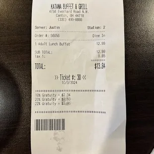 You pay for your meals in advance.