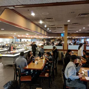 people eating in a restaurant