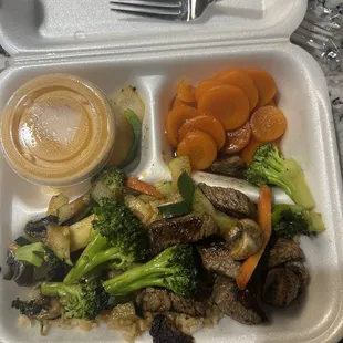 Hibachi steak dinner