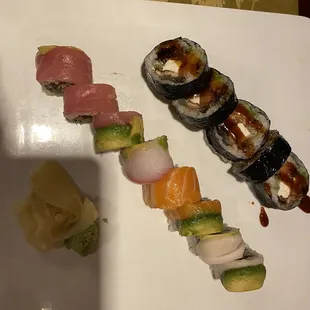 Rainbow Roll and Rock n Roll Roll