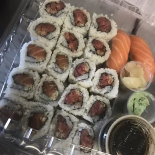 sashimi, sushi, sushi and sashimi, food