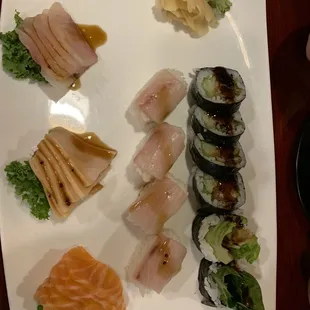 9. Spider Roll 3. Yellowtail 2. Salmon 4. White Tuna