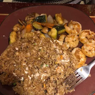 Hibachi shrimp lunch