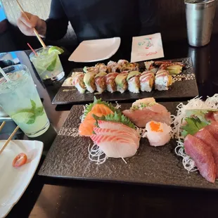 Awesome sashimi and sushi option. My husband enjoys the cocktail and sake options here too.
