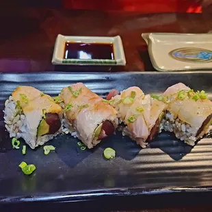 Chef special roll, created for us under the promotional: spend $50+ and get a special roll.