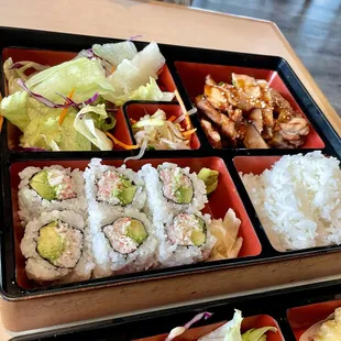 ca roll | chicken teriyaki
