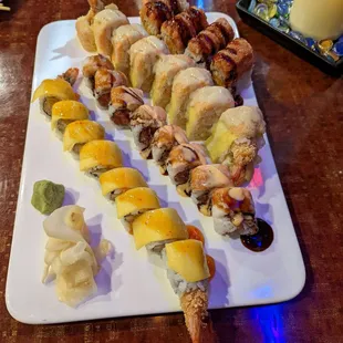 Spicy Tuna with Crunch Sweet Mango Roll and 2 others