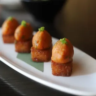 Hanabi: spicy tuna atop crispy rice. A crowd favorite.