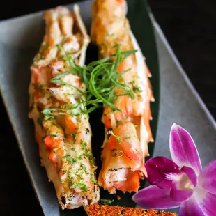 Taraba Gani - King Crab Legs, Bonito Aioli and Chile lime