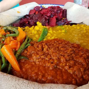 Selection of vegan items, $11 each (note: this is NOT the vegetarian combo, which is a less interesting item).