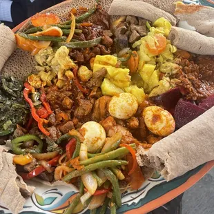 33. 3 Meat and 3 Veggie Combo // Veggie and Meat Sampler Platter (for 3 people)