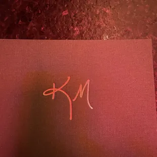 the name of the business card