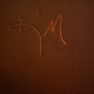 Cover of drink menu