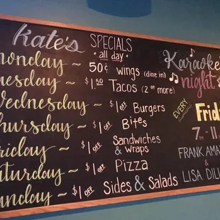 the menu