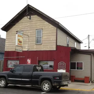 Outside Kate's Bar in Barron, WI