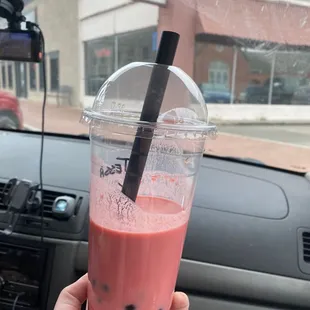 A large drink with no ice, i may have taken one sip but the marks are from the drink moving around. This was a few months ago