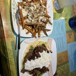 Gyro and Greek fries