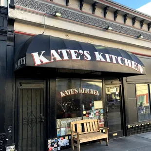 the front of the restaurant