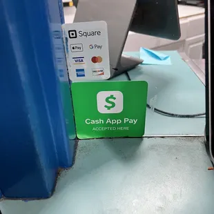 They accept cash app and Apple Pay