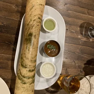 Basil Spinach Dosa