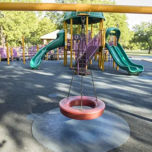 Kids love all the classic features of the Rose Park playground.