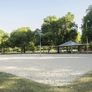 Two full size sand volleyball courts are available for play year-round.