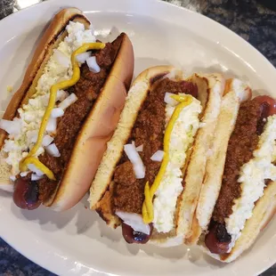 WV Slaw dogs made with Katherine's perfect chili and slaw.