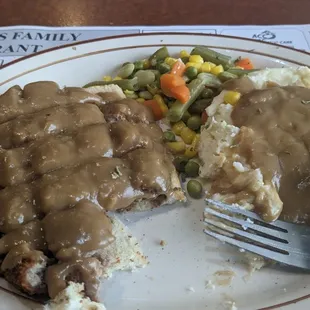 Open-faced Veal Cutlet