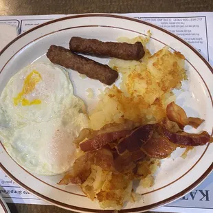 2 eggs, 2 sausage links, 2 bacon &amp; 2 pcs toast (not pictured)