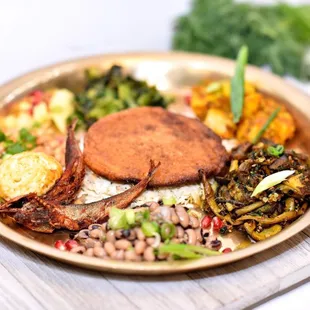 Newari platter, healthy and balanced nutrition.