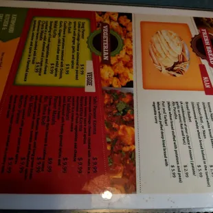 Menu of 5