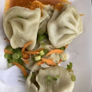 Chicken dumplings with mild sauce