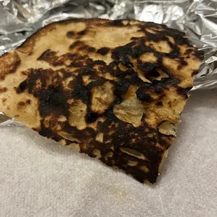 Blackened naan