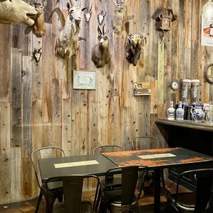 Private dining table next to the bar